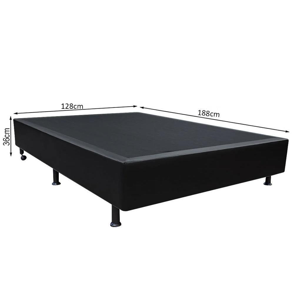 Base Box Para Cama Viúva 128x188cm Liz S05 Sintético Preto - Mpozenato - 4