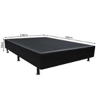 Base Box Para Cama Viúva 128x188cm Liz S05 Sintético Preto - Mpozenato