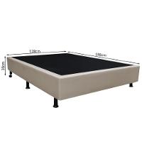 Base Box Para Cama Viúva 128x188cm Liz S05 Sintético Bege - Mpozenato - 3