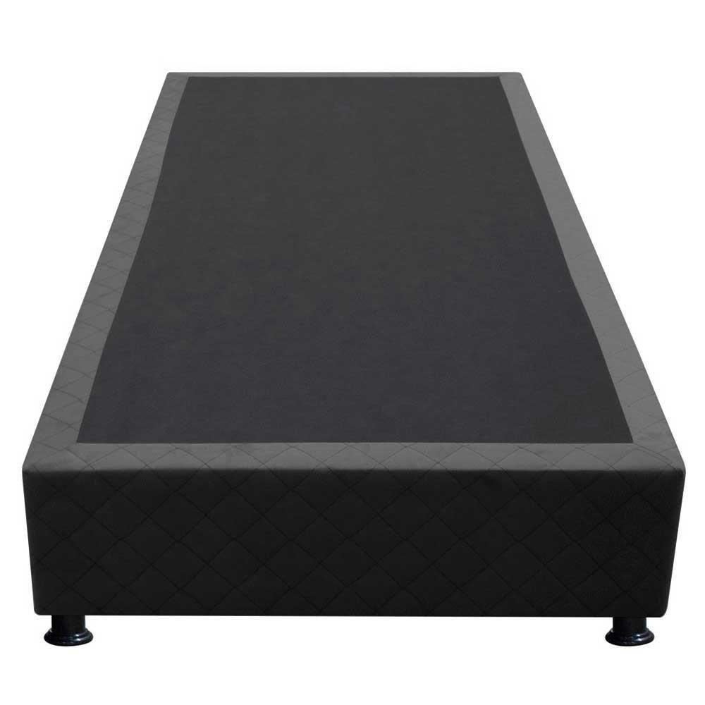 Base Box Para Cama Solteiro 88x188cm Liz S05 Suede Bordado Preto - Mpozenato - 5
