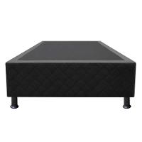 Base Box Para Cama Solteiro 88x188cm Liz S05 Suede Bordado Preto - Mpozenato - 6