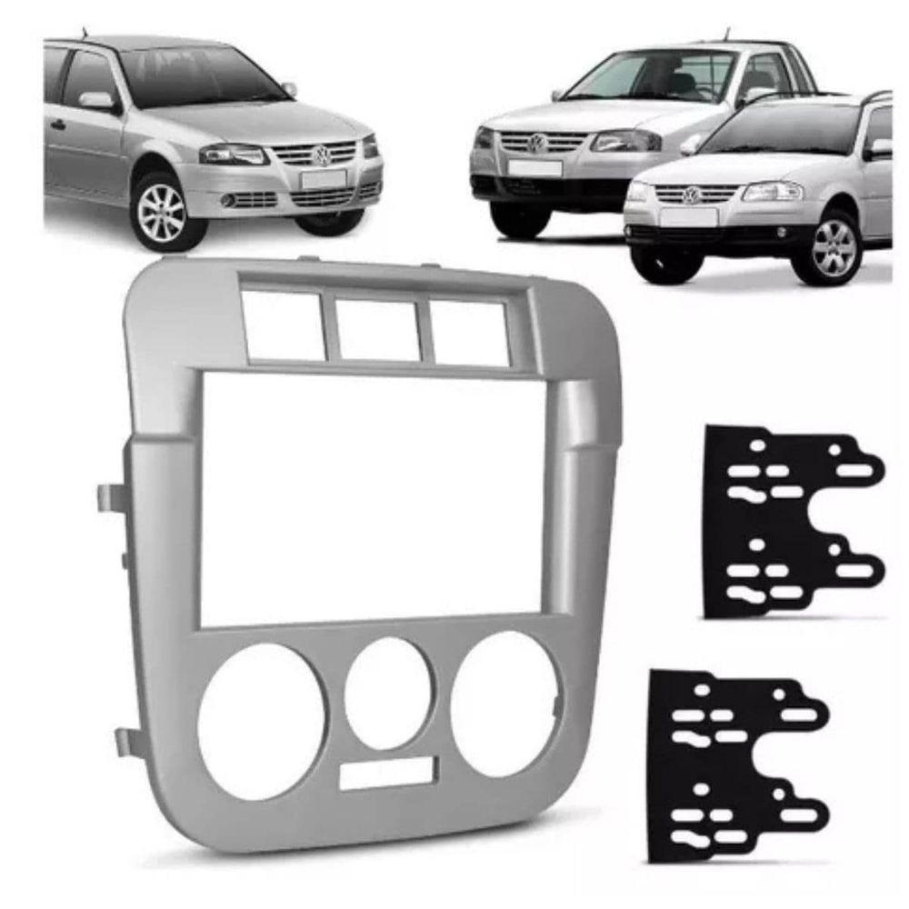 Central Multimídia 2 Din Mp5 Gol G4 Câmera Moldura Tela Prata - 5