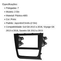 Central Multimídia 2 Din Mp5 Saveiro G6 Câmera Moldura Tela Pt