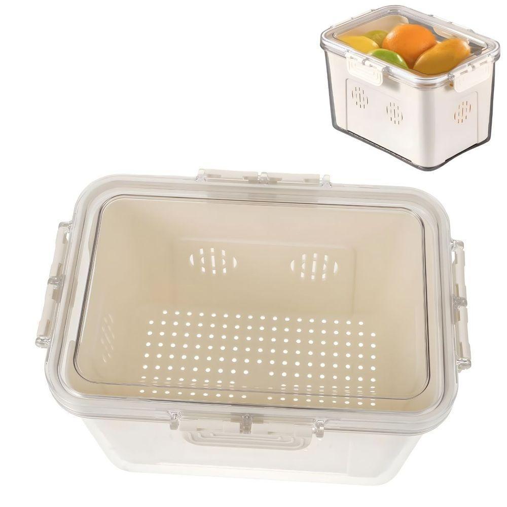 Cesto Organizador De Alimentos Para Geladeira Com Tampa - Multiuso - 1