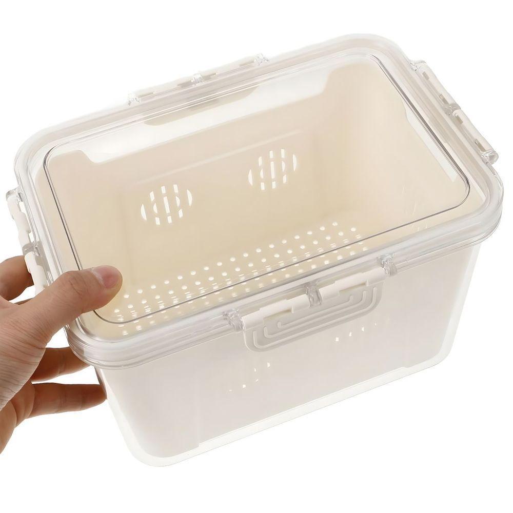 Cesto Organizador De Alimentos Para Geladeira Com Tampa - Multiuso - 5