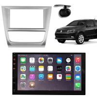 Central Multimídia 2 Din Mp5 Gol G6 Câmera Moldura Tela Prata - 1