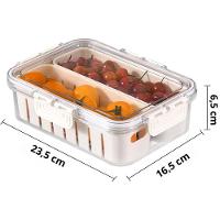 Cesto Organizador Com Tampa Para Geladeira - Compacto e Funcional - 10