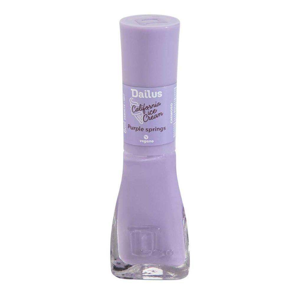 Esmalte California Ice Cream Purple Springs 9ml Dailus Lavanda Pastel Com Alta Cobertura - 1