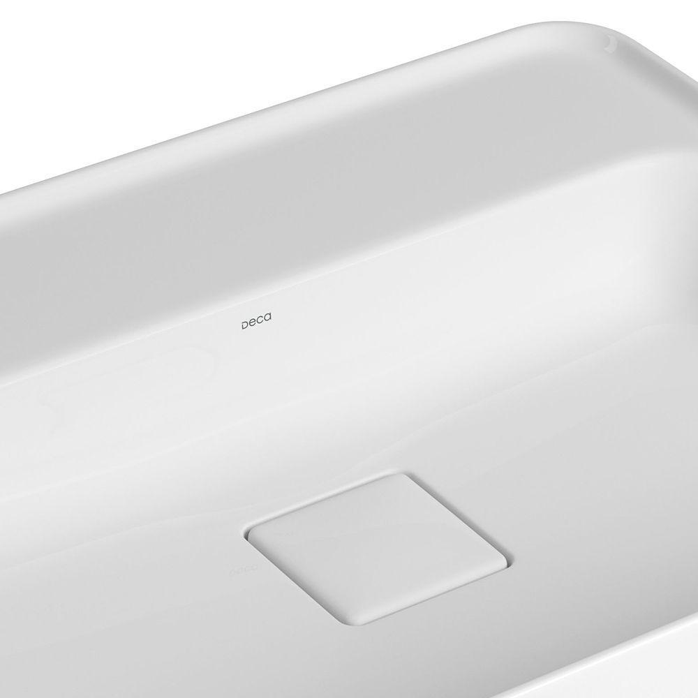 Cuba De Sobrepor Deca Slim 50x40 L.23050.m.17 Retangular Com Mesa Branca - 2