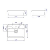 Cuba De Sobrepor Deca Slim 50x40 L.23050.m.17 Retangular Com Mesa Branca - 5