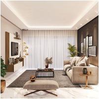 Painel para TV até 65" Lian Casa 812 nature com off white - 7