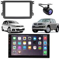 Central Multimídia 2 Din Mp5 Amarok Câmera Moldura Tela Pt - 1