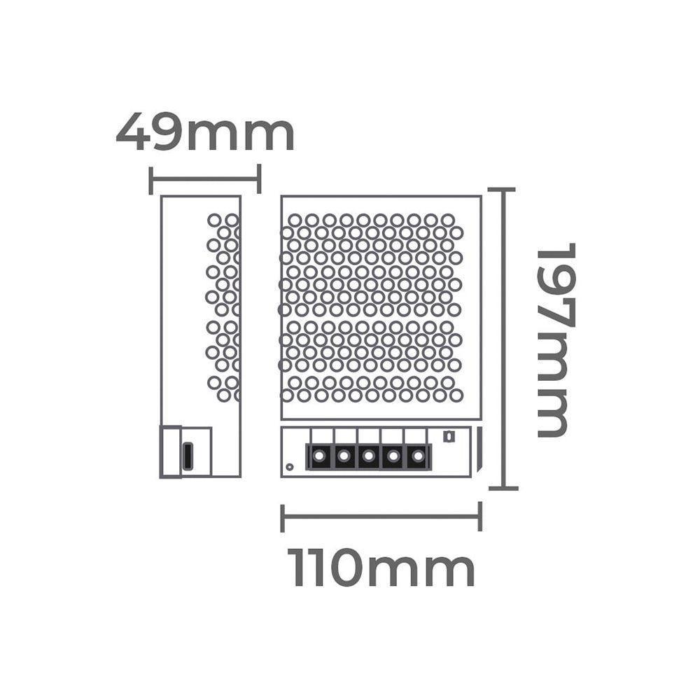 Fonte De Alimentação Chaveada Nordecor 24v 12,5a - 300w Bivolt Unica 7076 - 2