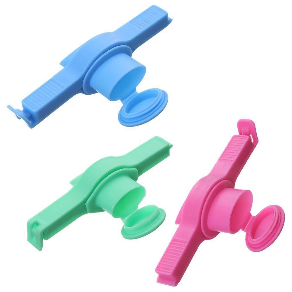 Kit 3 Presilhas Clipe De Vedação De Alimentos Embalagem Com Boca De Vedação Com Tampa - 1