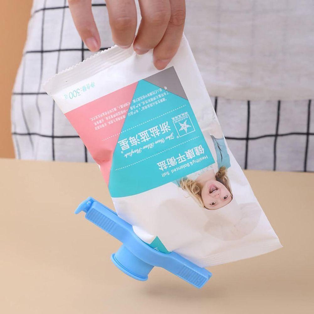 Kit 3 Presilhas Clipe De Vedação De Alimentos Embalagem Com Boca De Vedação Com Tampa - 4