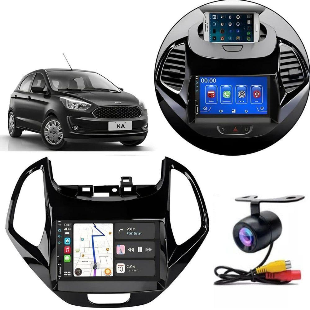 Central Multimídia 2 Din Mp5 Ford Ka Câmera Moldura Tela Bp - 1