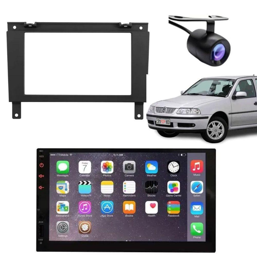 Central Multimídia 2 Din Mp5 Parati G3 Câmera Moldura Tela Pt - 1