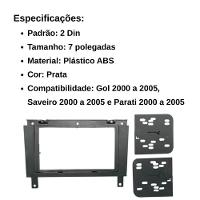 Central Multimídia 2 Din Mp5 Gol G3 Câmera Moldura Tela Pt