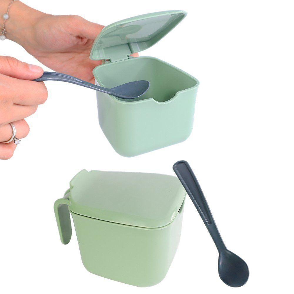 Kit Garrafa Termica Café Prático Com Açucareiro Com Colher E Suporte Para Filtro - Verde - 3