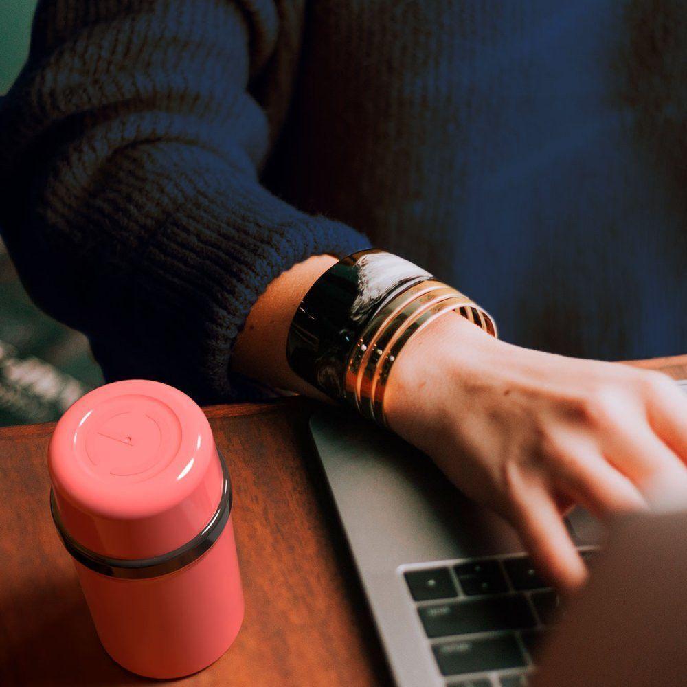 Garrafa Térmica Unitermi 250ml Para Café Chá água Leite - Rosa - 2