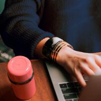 Garrafa Térmica Unitermi 250ml Para Café Chá água Leite - Rosa - 2