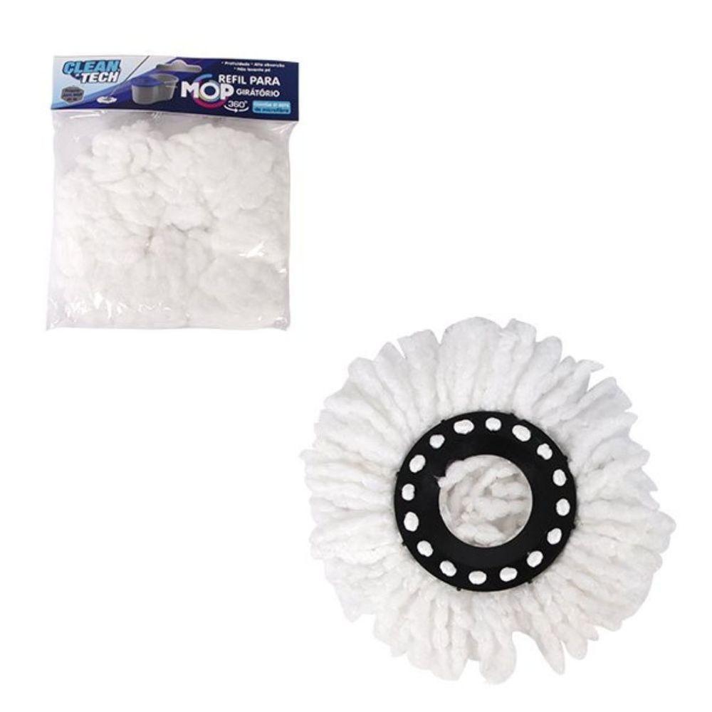 Kit Com 2 Refis Para Mop Giratório 8l - Alta Absorção E Durabilidade - 6