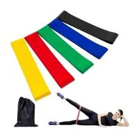 Kit Elástico Extensor Para Exercicio E Conjunto 5 Faixa Elastica Thera Band Treino Em Casa Ginastica Fisioterapia - 2
