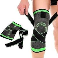 Kit Par Tornozeleira Ortopédica Ajustável + Par Joelheira Protetora Articulada Faixa Ajustável Flexível Preto - 3