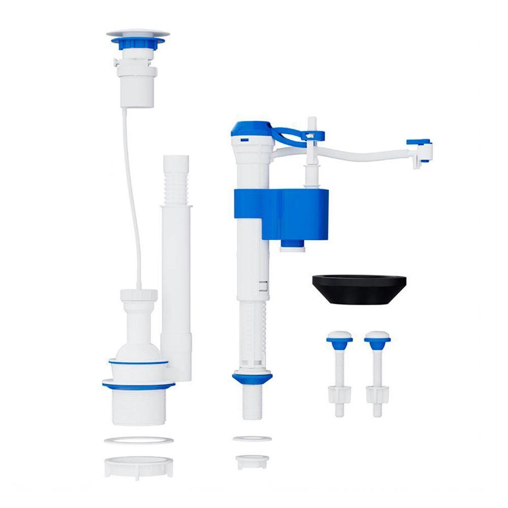Kit Completo Para Caixa Acoplada Blukit Com Acionador Pneumático Frontal - Lateral - Superior Branco 340510 - 1