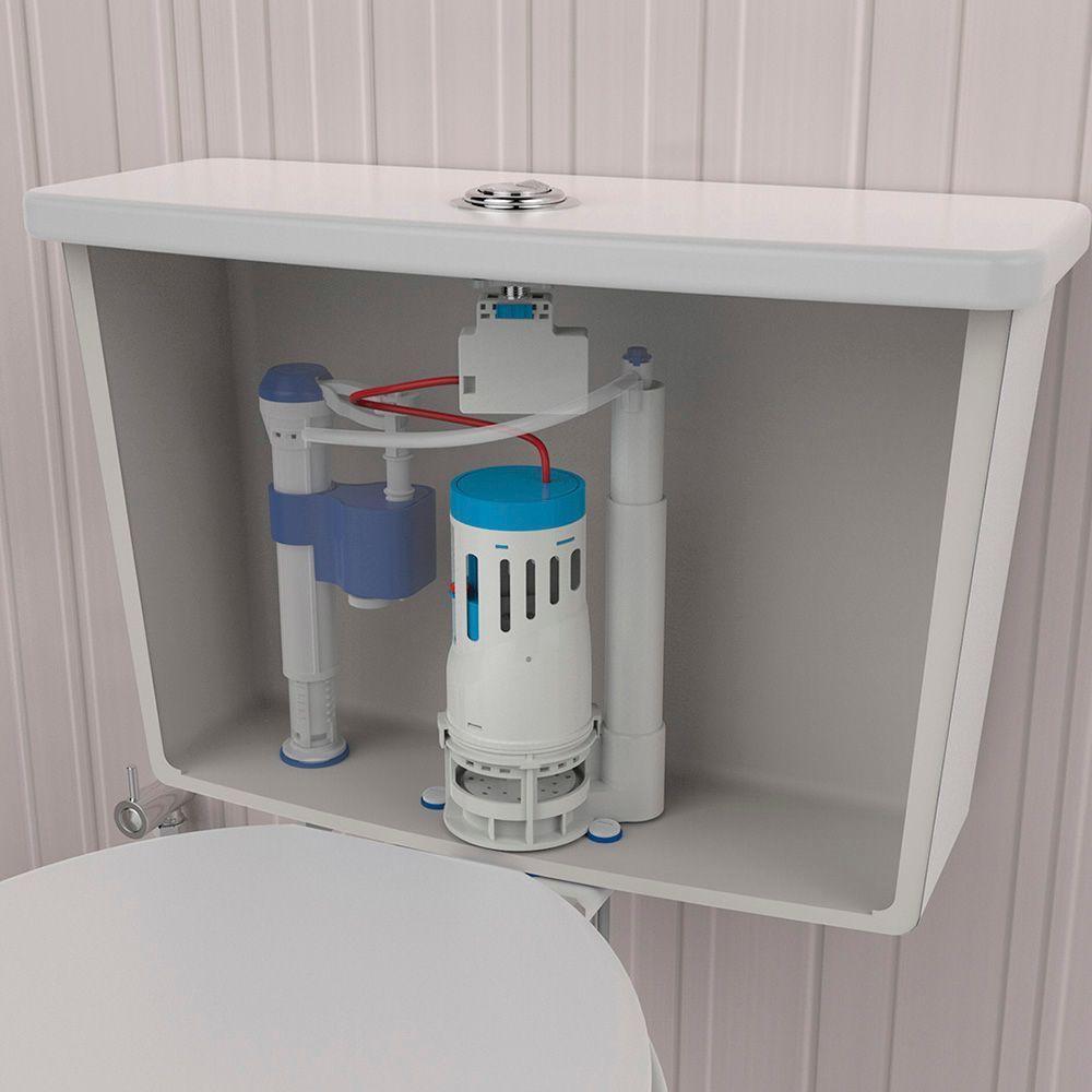 Mecanismo De Saída Para Caixa Acoplada Universal Blukit Com Duplo Acionador Frontal-lateral-superior Branco 340515 - 2