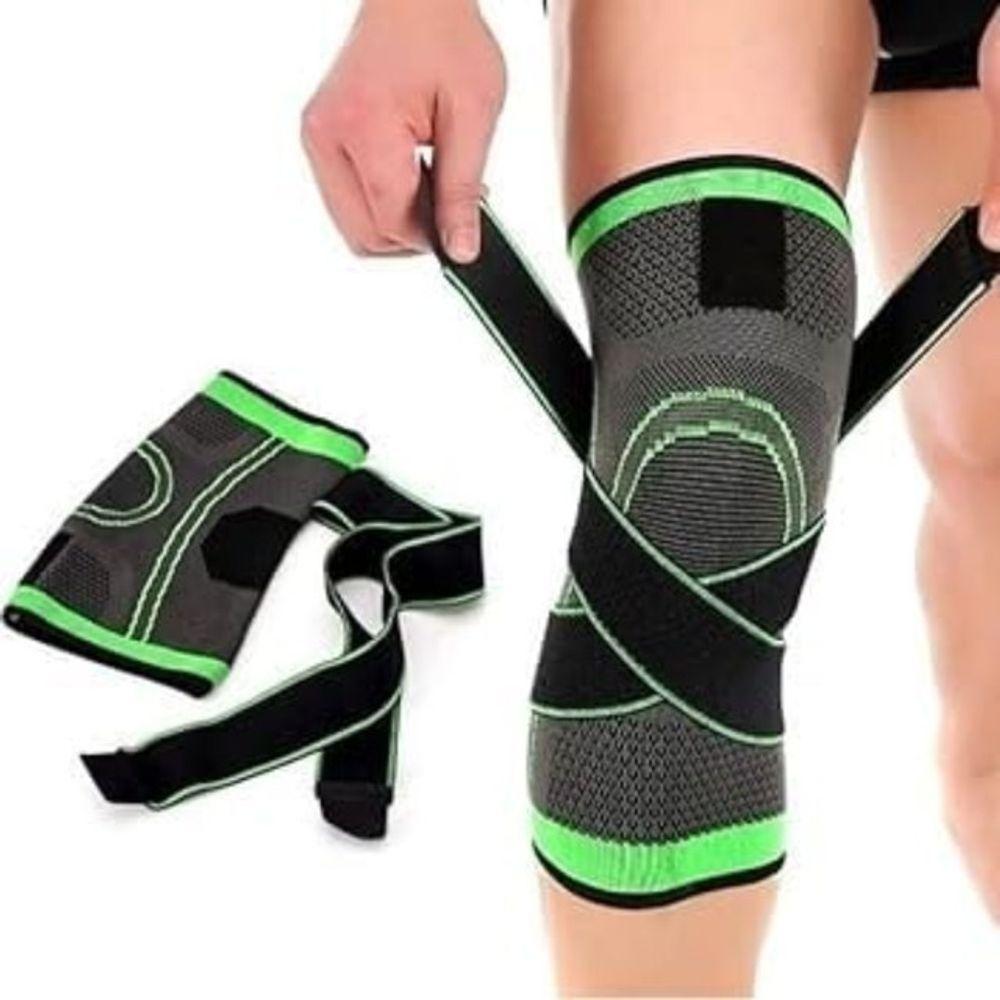 Kit Par Tornozeleira Ortopédica Ajustável + Par Joelheira Protetora Articulada Faixa Ajustável Flexível Preto - 3