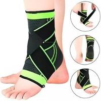 Kit Par Tornozeleira Ortopédica Ajustável + Par Joelheira Protetora Articulada Faixa Ajustável Flexível Preto - 2