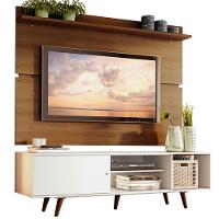 Rack Dubai e Painel Tv até 65" com Pés Branco/rustic Madesa - 1