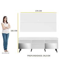 Rack com Painel TV até 65" Espelho e Pés Retrô Multimóveis - 7