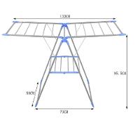 Varal De Chão 2 Andares Dobravel Compacto Portatil Multiuso Lavanderia Apartamento Articulado Seca Roupas Sapatos - 7