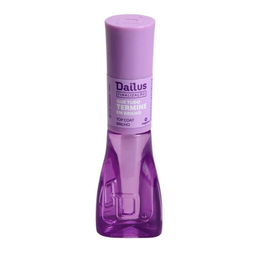Top Coat 9ml Dailus Acabamento Brilhante e Proteção Para O Esmalte - Que Tudo Termine Em Brilho - 1