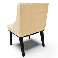Kit 6 Cadeiras Estofadas Para Sala De Jantar Base Fixa De Madeira Preto Lia Suede Bege - Ibiza - 8
