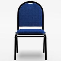 Kit 4 Cadeiras Hoteleiras Auditório Empilhável Linho M23 Azul - Mpozenato - 10