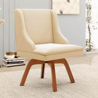 Kit 10 Cadeiras Estofadas Giratória Para Sala De Jantar Lia Suede Bege - Ibiza - 2