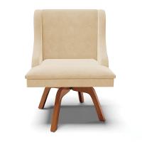 Kit 10 Cadeiras Estofadas Giratória Para Sala De Jantar Lia Suede Bege - Ibiza - 8