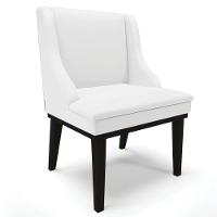 Kit 4 Cadeiras Estofadas Sala De Jantar Base Fixa De Madeira Preto Lia Sintético Branco - Ibiza - 9