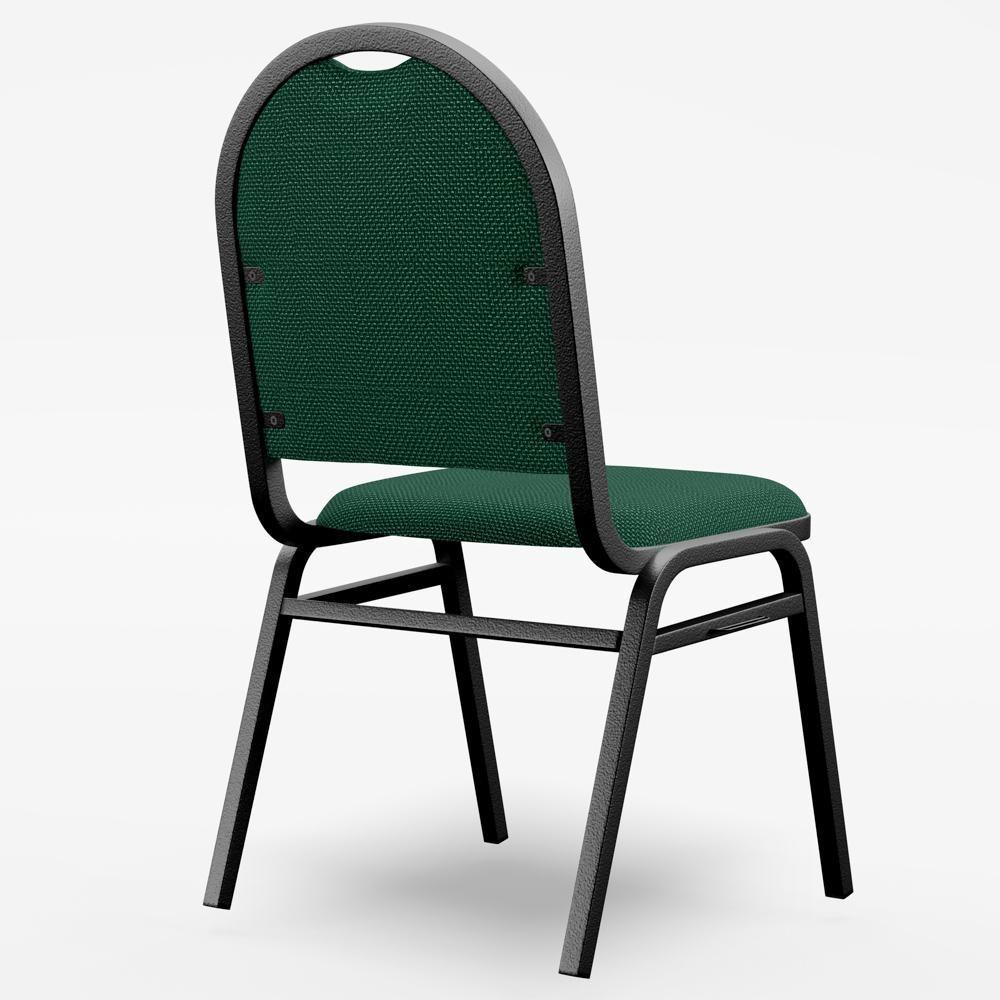 Kit 8 Cadeiras Hoteleiras Auditório Empilhável Linho M23 Verde - Mpozenato - 8