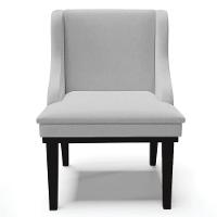 Kit 6 Cadeiras Estofadas Para Sala De Jantar Base Fixa De Madeira Preto Lia Linho Cinza - Ibiza - 8