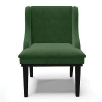 Kit 8 Cadeiras Estofadas Para Sala De Jantar Base Fixa De Madeira Preto Lia Suede Verde - Ibiza - 8