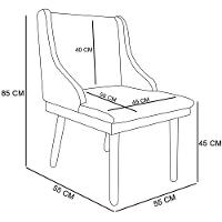 Kit 8 Cadeiras Estofadas Para Sala De Jantar Pés Palito Lia Sintético Bege - Ibiza