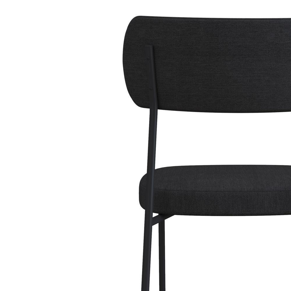 Kit 4 Cadeiras Estofadas Milli Corano-linho A14 Caramelo-grafite - Mpozenato - 5