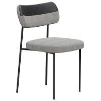 Kit 8 Cadeiras Estofadas Milli Sintético-linho A14 Preto-cinza - Mpozenato - 5