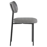 Kit 8 Cadeiras Estofadas Milli Sintético-linho A14 Preto-cinza - Mpozenato - 6