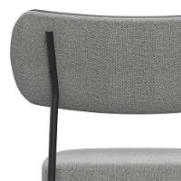 Kit 8 Cadeiras Estofadas Milli Sintético-linho A14 Preto-cinza - Mpozenato - 8