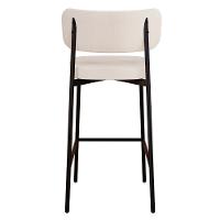 Banqueta Alta Bar Estofada Ella M25 Linho Palha-café - Mpozenato - 6